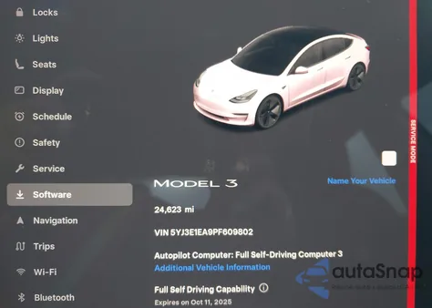 2023 Tesla Model 3 Rear-Wheel Drive из США, поврежденный, VIN 5YJ3E1EA9PF609802